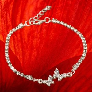Elegant Silver Butterfly Bracelet